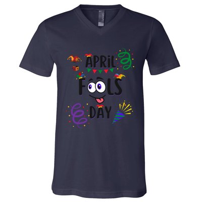 Funny April Fools Day April 1st Prank And Funny V-Neck T-Shirt