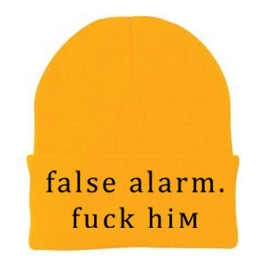 False Alarm Fuck Him Knit Cap Winter Beanie