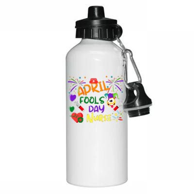 Funny April Fools Day For Nurse Aluminum Water Bottle 