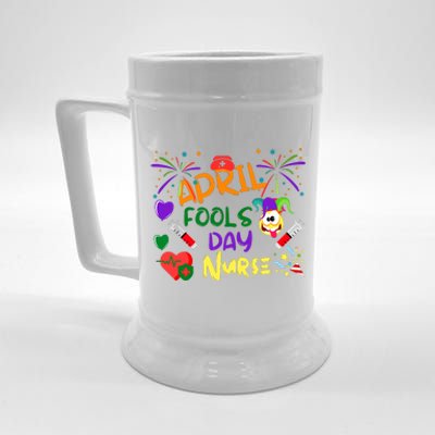 Funny April Fools Day For Nurse Beer Stein