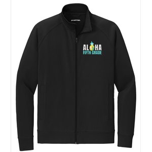 Funny Aloha Fifth Grade Back To School Teachers Gift Stretch Full-Zip Cadet Jacket