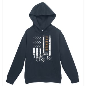 Farmer American Flag Design Farm Farming Urban Pullover Hoodie