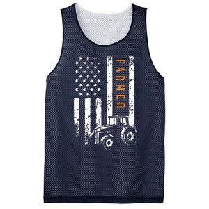 Farmer American Flag Design Farm Farming Mesh Reversible Basketball Jersey Tank