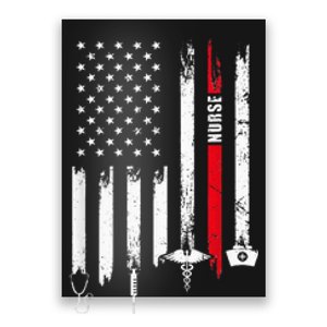 Funny American Flag Nurse Day Gift Idea Poster