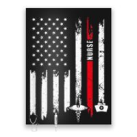 Funny American Flag Nurse Day Gift Idea Poster