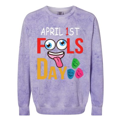 Funny April Fools Day Quote April Fools Day Squad Pranks Colorblast Crewneck Sweatshirt