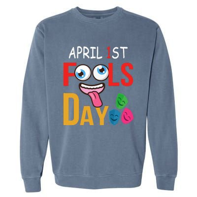 Funny April Fools Day Quote April Fools Day Squad Pranks Garment-Dyed Sweatshirt