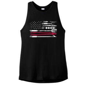 Funny American Flag Grilling Tools BBQ Grill Barbecue Tool Ladies PosiCharge Tri-Blend Wicking Tank