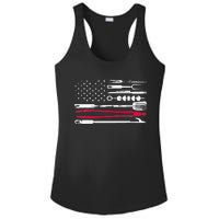 Funny American Flag Grilling Tools BBQ Grill Barbecue Tool Ladies PosiCharge Competitor Racerback Tank