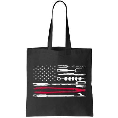 Funny American Flag Grilling Tools BBQ Grill Barbecue Tool Tote Bag