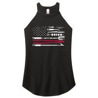 Funny American Flag Grilling Tools BBQ Grill Barbecue Tool Women's Perfect Tri Rocker Tank