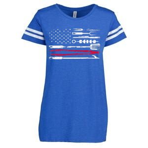 Funny American Flag Grilling Tools BBQ Grill Barbecue Tool Enza Ladies Jersey Football T-Shirt