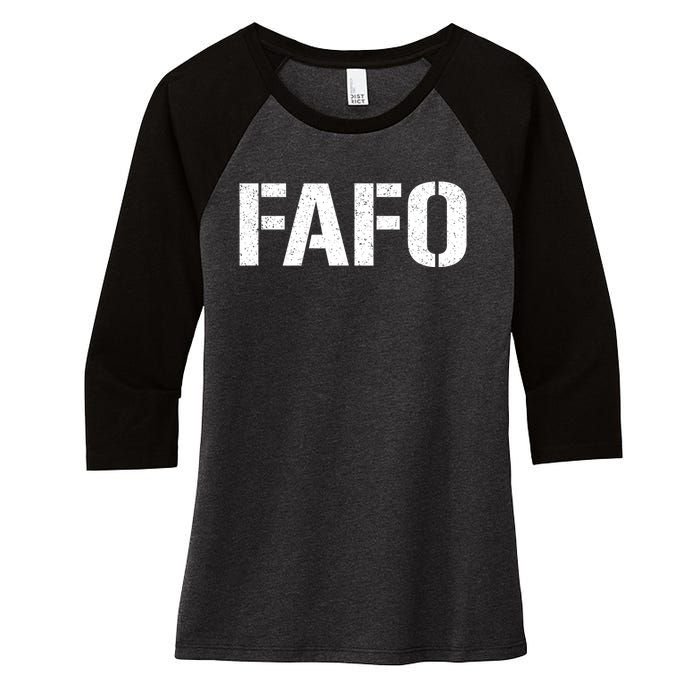 Fafo Acronym Women's Tri-Blend 3/4-Sleeve Raglan Shirt