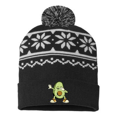 Funny Avocado USA-Made Snowflake Beanie