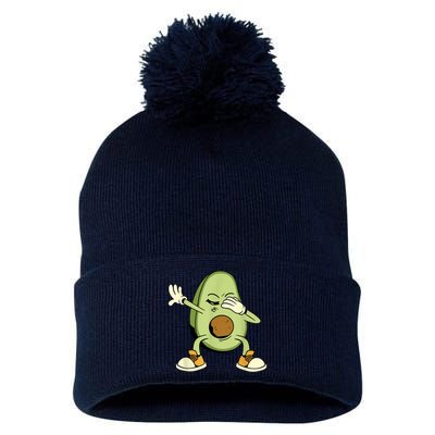 Funny Avocado Pom Pom 12in Knit Beanie