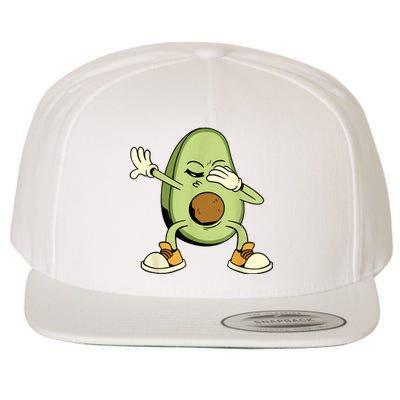 Funny Avocado Wool Snapback Cap