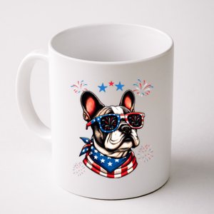 Funny American Flag French Bulldog Patriotic 4th Of July Gift Coffee Mug