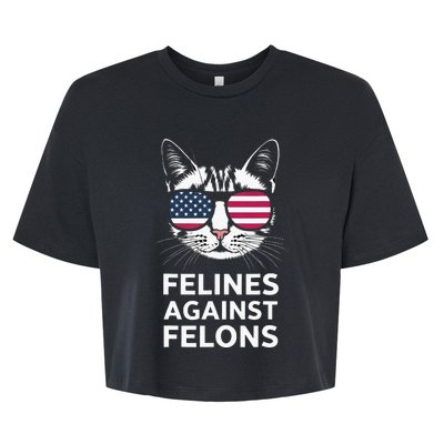 Felines Against Felons Bella+Canvas Jersey Crop Tee