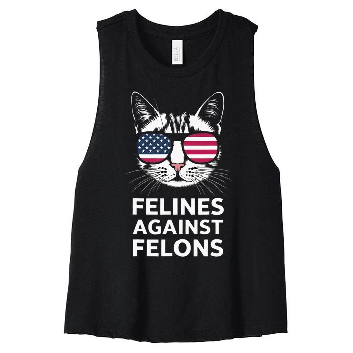 Felines Against Felons Women's Racerback Cropped Tank