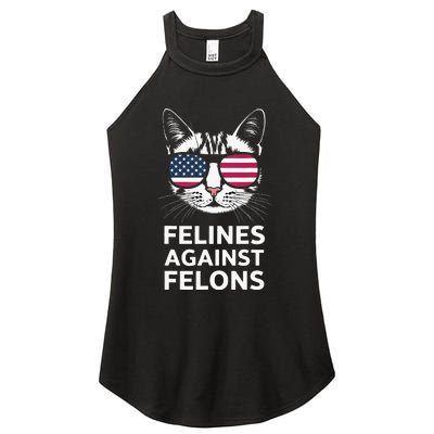 Felines Against Felons Women's Perfect Tri Rocker Tank