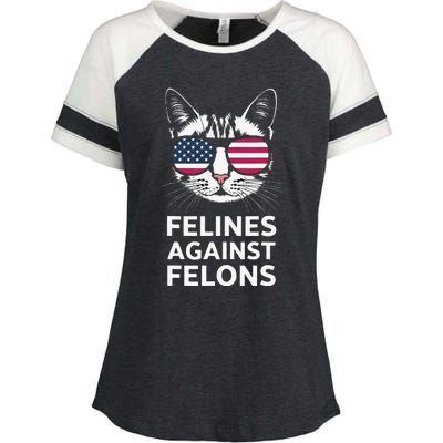 Felines Against Felons Enza Ladies Jersey Colorblock Tee