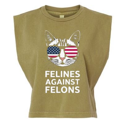 Felines Against Felons Garment-Dyed Women's Muscle Tee