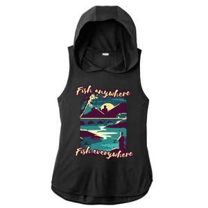 Fish Anywhere Fish Everywhere Ladies PosiCharge Tri-Blend Wicking Draft Hoodie Tank