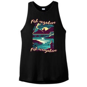 Fish Anywhere Fish Everywhere Ladies PosiCharge Tri-Blend Wicking Tank