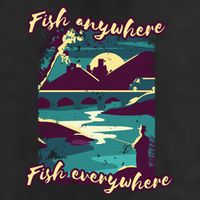 Fish Anywhere Fish Everywhere Cool Comfort Performance Bucket Hat