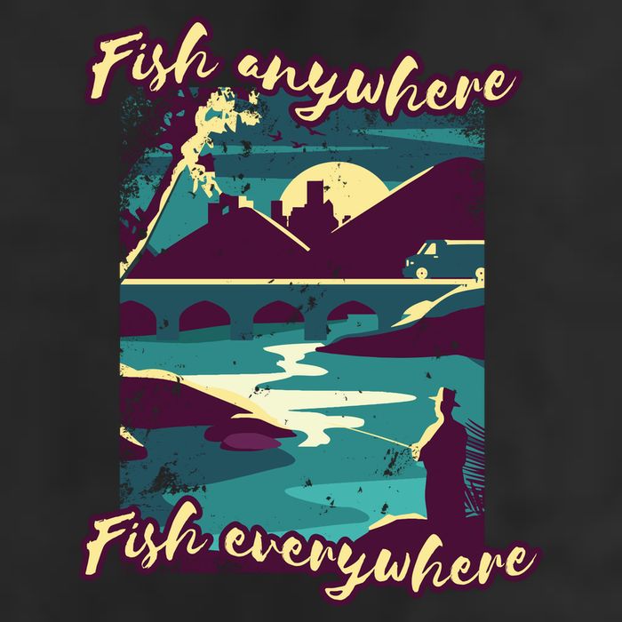 Fish Anywhere Fish Everywhere Cool Comfort Performance Bucket Hat