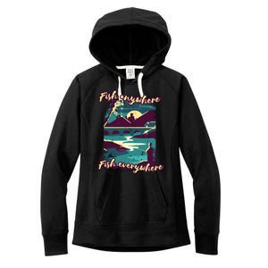 Fish Anywhere Fish Everywhere Women's Fleece Hoodie