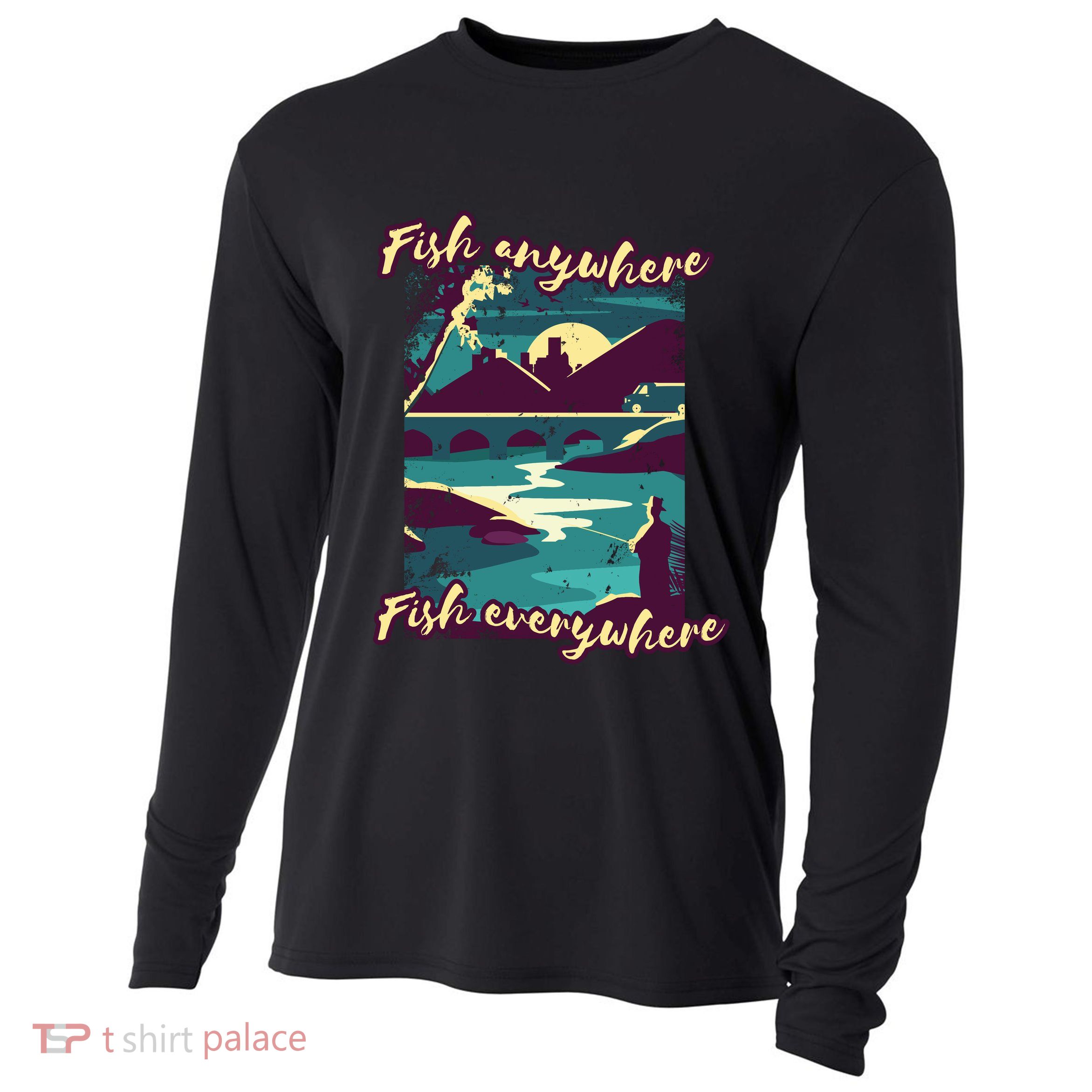 Fish Anywhere Fish Everywhere Cooling Performance Long Sleeve Crew