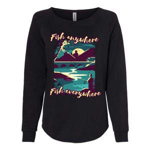 Fish Anywhere Fish Everywhere Womens California Wash Sweatshirt