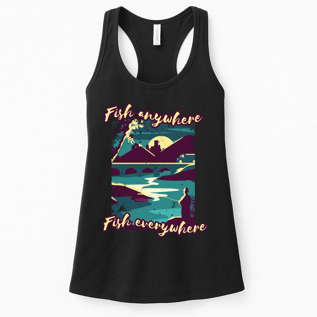 Fish Anywhere Fish Everywhere Womens Tank Top