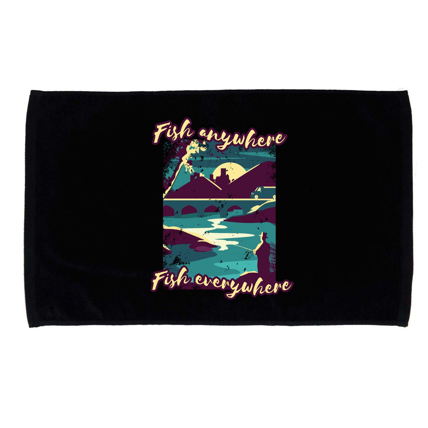 Fish Anywhere Fish Everywhere Microfiber Hand Towel