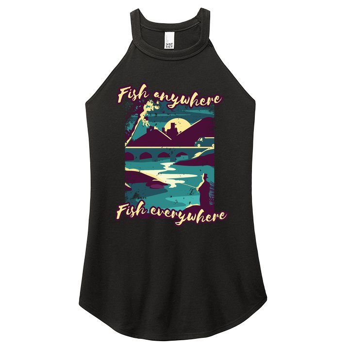 Fish Anywhere Fish Everywhere Women's Perfect Tri Rocker Tank