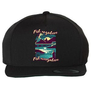 Fish Anywhere Fish Everywhere Wool Snapback Cap