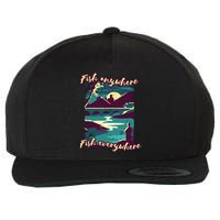 Fish Anywhere Fish Everywhere Wool Snapback Cap