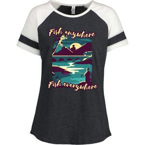 Fish Anywhere Fish Everywhere Enza Ladies Jersey Colorblock Tee