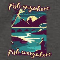 Fish Anywhere Fish Everywhere Vector Backpack