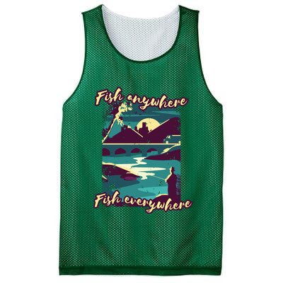 Fish Anywhere Fish Everywhere Mesh Reversible Basketball Jersey Tank