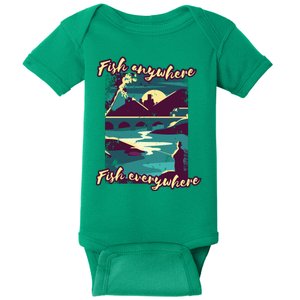 Fish Anywhere Fish Everywhere Baby Bodysuit