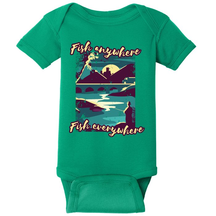 Fish Anywhere Fish Everywhere Baby Bodysuit