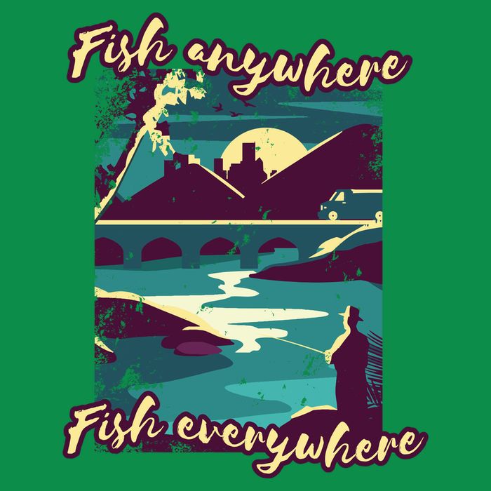 Fish Anywhere Fish Everywhere Womens T-Shirt