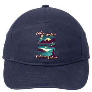 Fish Anywhere Fish Everywhere 7-Panel Snapback Hat