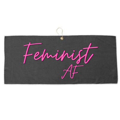 Feminist Af Feminist Empowered Feminist Cool Gift Large Microfiber Waffle Golf Towel