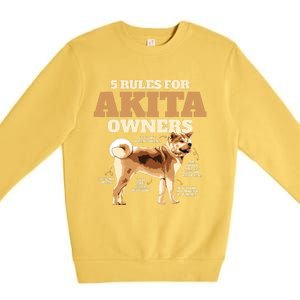 Funny Akita For Women Men Akita Owner Gifts Premium Crewneck Sweatshirt