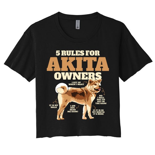 Funny Akita For Women Men Akita Owner Gifts Crop Top
