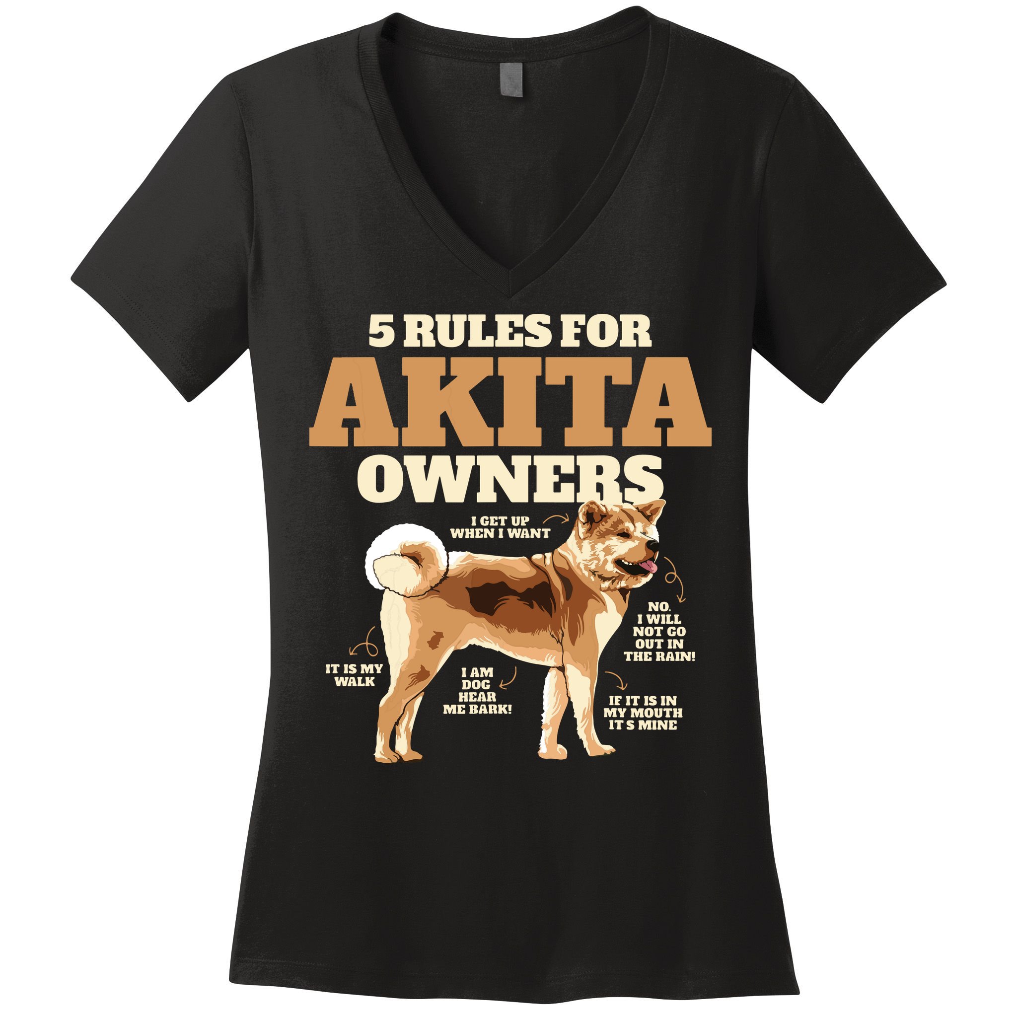 Funny Akita For Women Men Akita Owner Gifts Women's V-Neck T-Shirt
