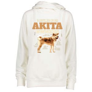 Funny Akita For Women Men Akita Owner Gifts Womens Funnel Neck Pullover Hood